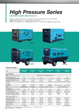 AIR COMPRESSOR AIRMAN COMPRESSOR  HIGH PREASURE SERIES airman compressor catalog page 008